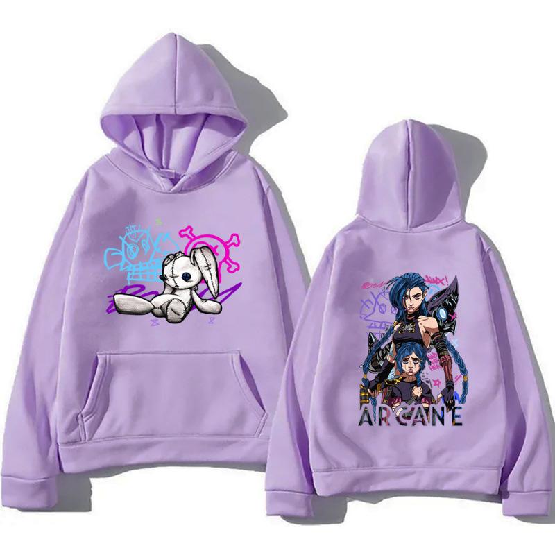 Bluzy z kapturem Arcane Jinx Mężczyźni Kobiety Odzież Harajuku