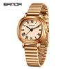 Sanda Women's Luxury Quartz Watch - Small Lightweight Square Design with Roman Numerals, Casual Waterproof Wristwatch