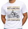 Motorcycle Rider T Shirt Funny Old Man Biker Quote I Ain’t Perfect Graphic Tee