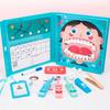 Blue Wooden Dentist Toy Set for Ages 3 and Up, Educational Dental Role-playing Game with Medical Tool Accessories, Perfect for Halloween, Christmas