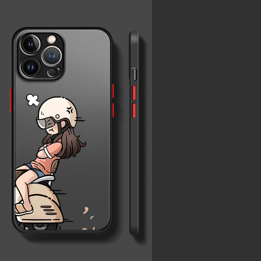 Cartoon Cute Couple Case for iPhone 17 Pro Max Air 16 Plus 7 8 SE 14 15 13 Mini 11 12 XS XR Funda Back Phone Cover