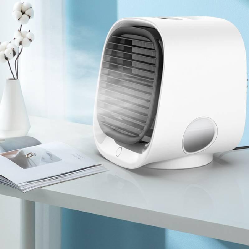 Portable Usb Desk Air Cooler Powerful Cooling Mini Fan With Humidifier For Home And Office Use