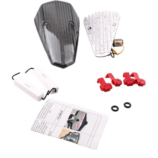 Mallofusa Motorcycle Integrated Taillight LED Brake Tail Light Compatible for HONDA SHADOW AERO 750 2004 2005 2006 2007 Smoke Len