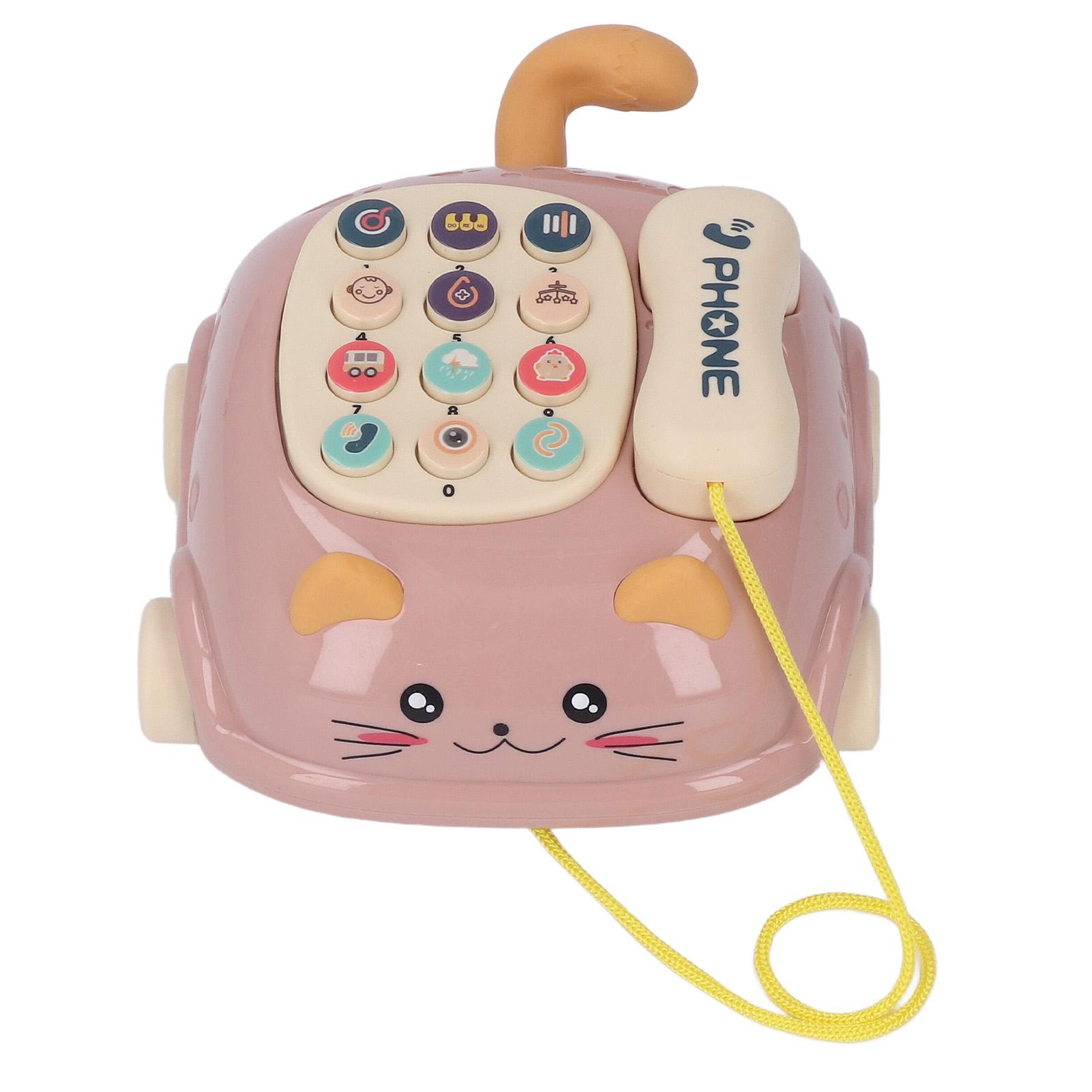 

Детский телефон-каталка с несколькими звуками, китайский и английский голос, привлекательная форма кошки, детская музыка