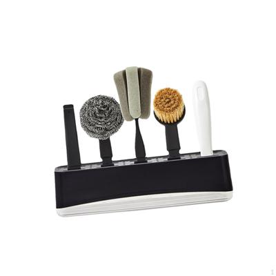 Kitchen Cleaning Brush Dish Brushes with Long Handle Drain Rack Stainless Steel Wire Ball