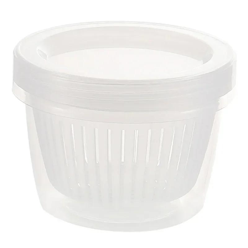 2025 New Kitchen Vegetable Fresh Keeping Box Refrigerator Onion Ginger Garlic Drain Box Food Storage Plastic Preservation Food S as shows 1-tier 890₽