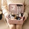 Professional Ladies Cosmetic Bag Portable PU Waterproof Skincare Storage Bag Souvenir Gift Makeup Case for Women