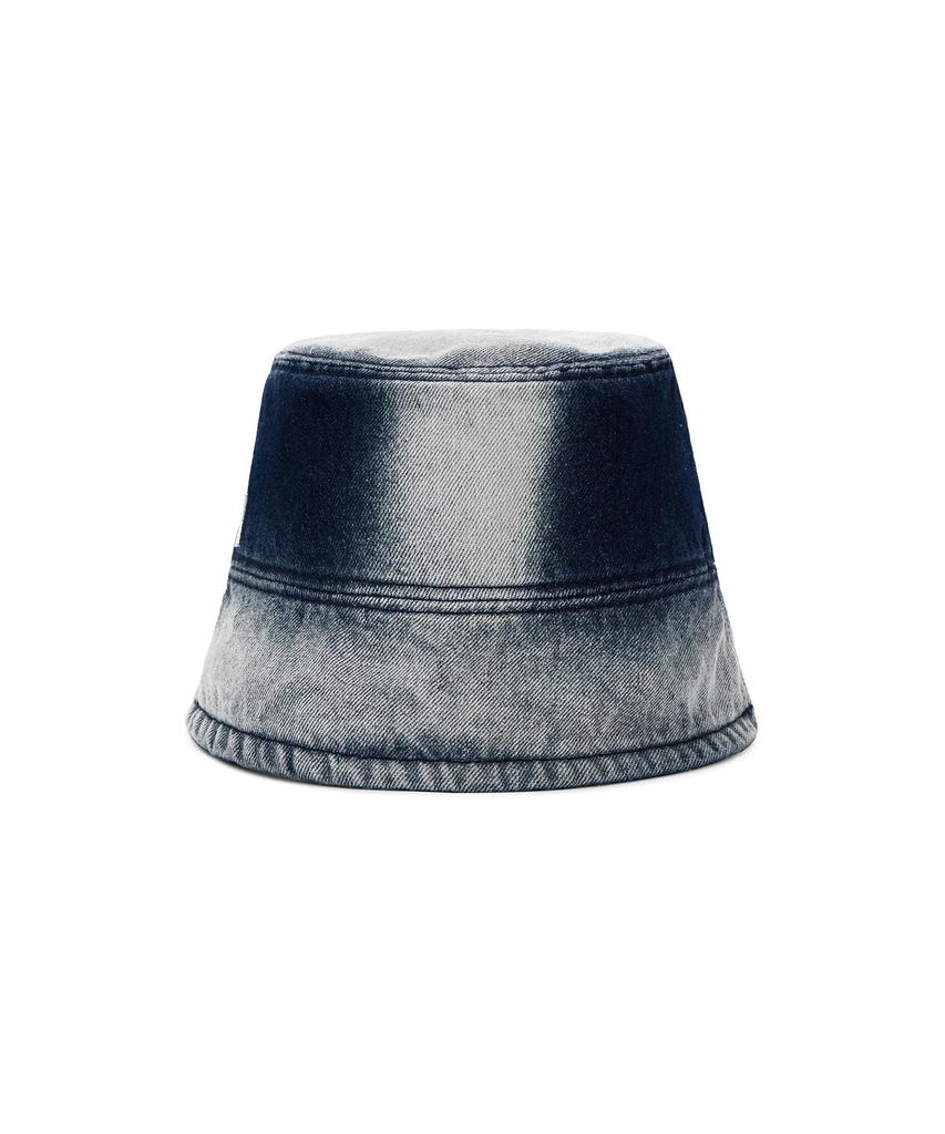 Bajal Va Studded Overdyed Denim Drop Bucket Hat Indigo