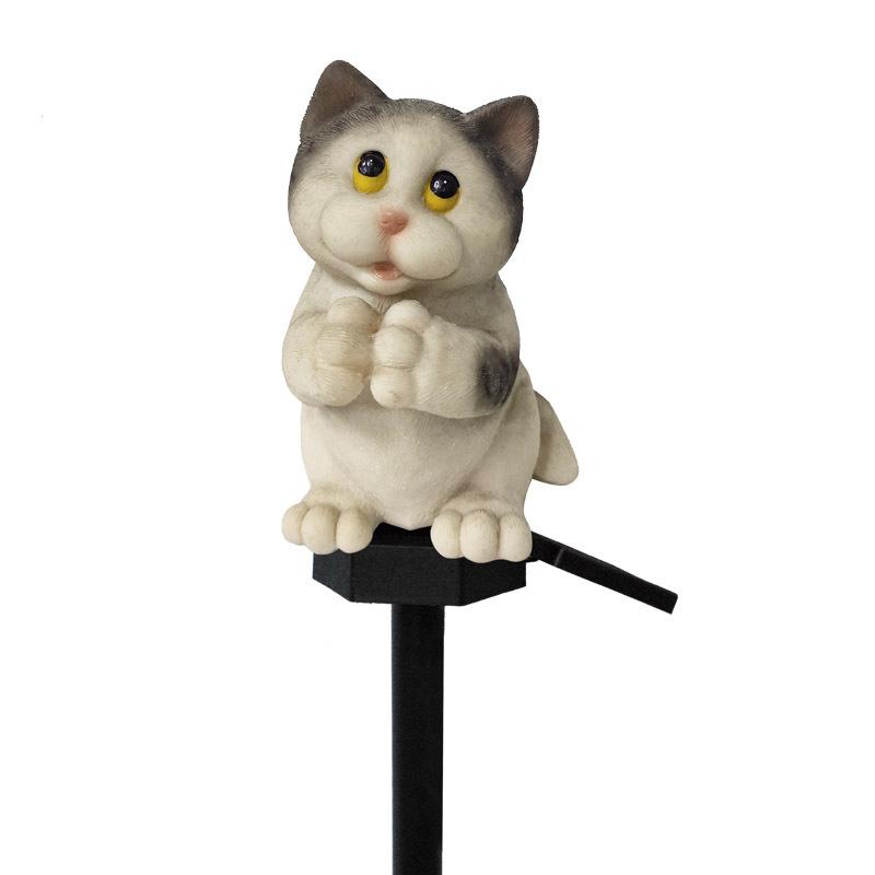 Cute Resin Garden Stake Light, Outdoor Decorative Lamp for Yard Patio and Garden
