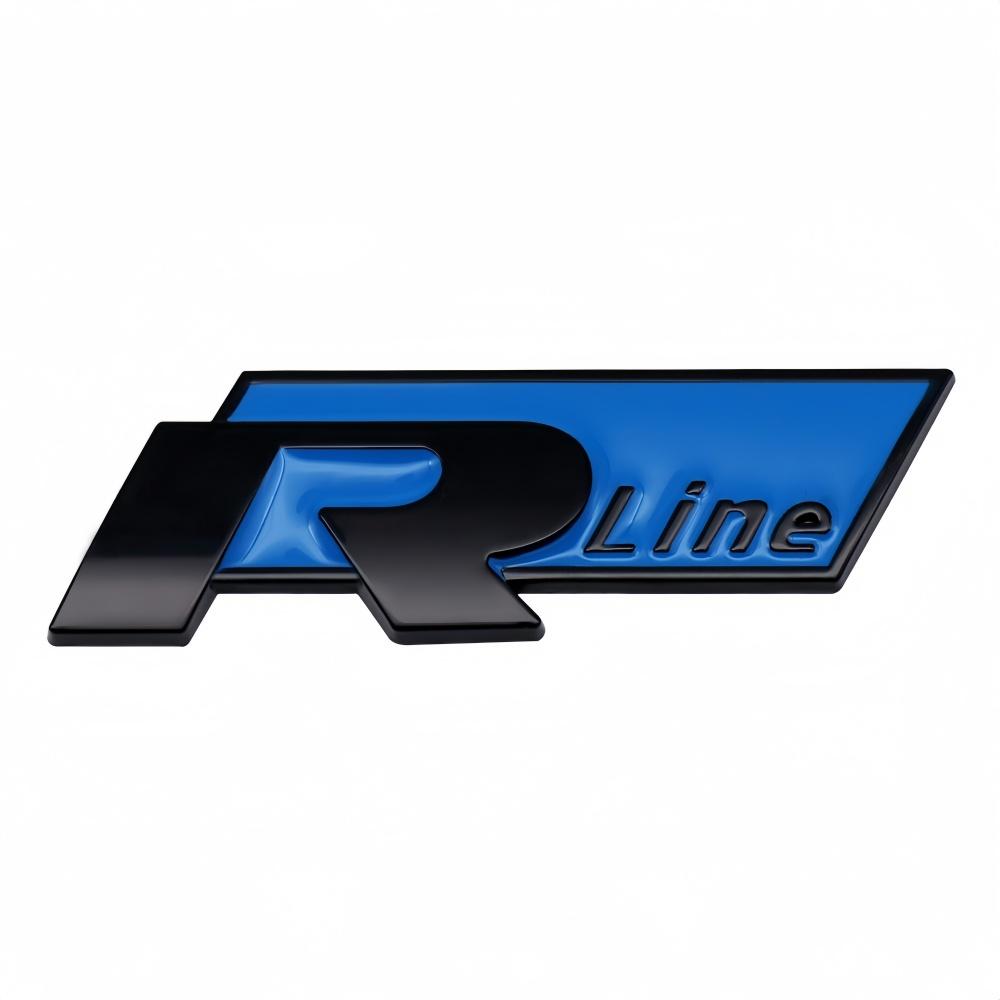 For Volkswagen For Volkswagen VW Rline R Polo Passat B5 B6 B7 Golf Jetta Touareg Bora CC 3D Car Grille Badge Side Decal Trunk Emblem Sticker zs0