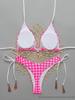 2026 Sexy Plaid Print Two-Piece Bikini Set