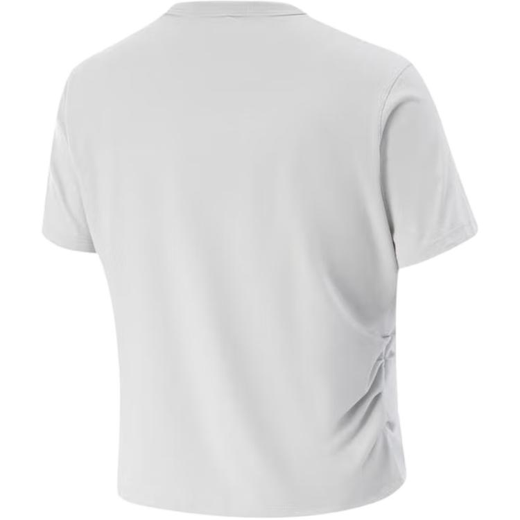 Li-Ning Solid Color Round Neck Comfortable Breathable Versatile Casual Short Sleeve T-Shirt Women T-Shirts Gray ATSV528-4