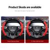 ADY1 Carbon Fiber Car Emblem Steering Wheel Protective Cover For Skoda Octavia A5 Mk3 Fabia Yeti Kamiq Kodiaq Karoq Rapid Vrs Superb