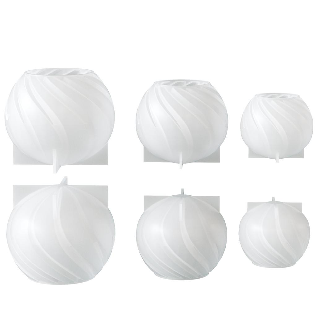 Candle Making Mold Silicone Epoxy Mold Spiral Silicone Mold White For Diy Crafts Scented Candle Making Home Decoration