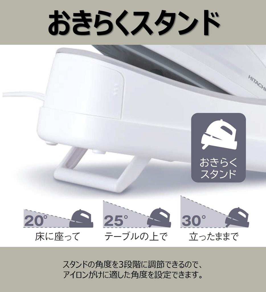 Hitachi Steam Iron Cordless Temperature Steam with Case S Platinum High/Medium CSI-305