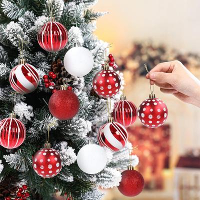 Christmas Electroplated Plastic Ball Pendant Xmas Decor For Home 2024 Xmas Tree Hanging Ball Navidad Natal New Year Gifts 2025