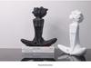 Black and White Minimalist Girl Sculptures for Living Room Decor – Special Offer