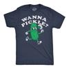 Mens Funny T Shirts Wanna Pickle Sarcastic Pickleball Graphic Novelty Tee for