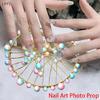 Nail Photo Props Nail Enhancement Photography Prop Decor Pearl Net Decor Pearl Nail Art Palette Handheld Decor Background 1Pcs