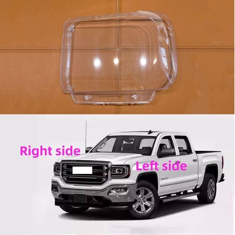 For GMC Sierra 2014 2015 2016 2017 2018 Car Headlamp Lens Headlight Shell Replacement Headlight Cover Headlight Glass NO.1 Left side