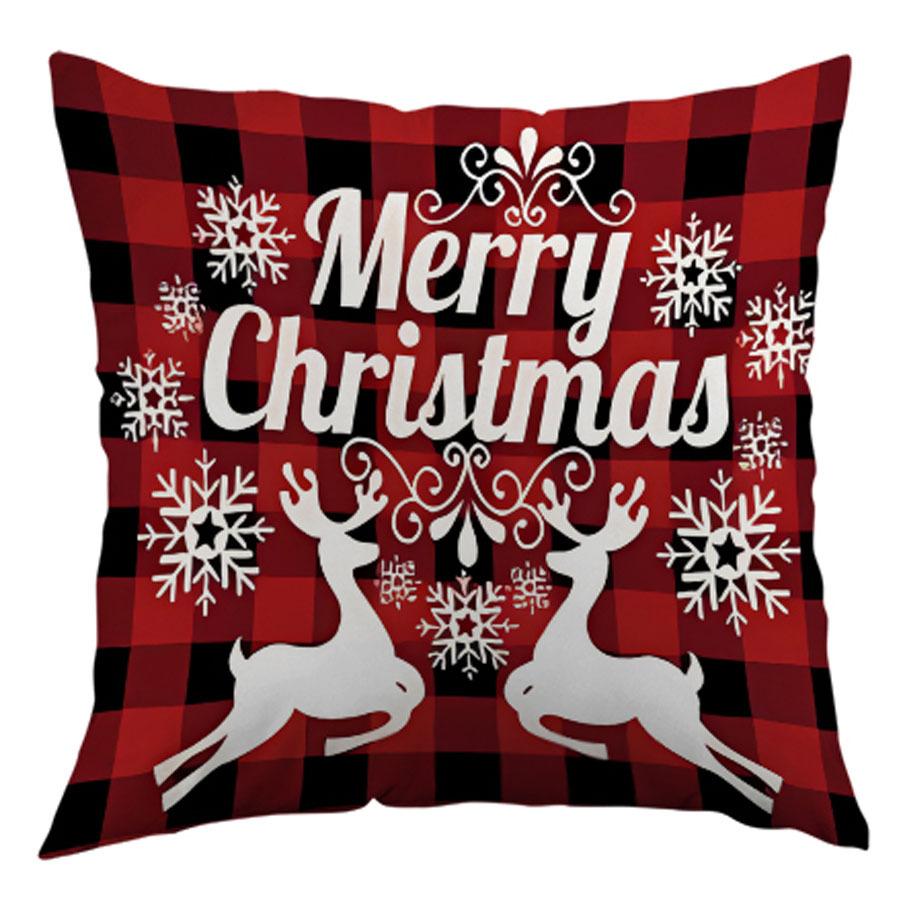 Christmas Christmas Elements Throw Pillow Cover Home Sofa Decorative Pillow Santa Claus Cushion Cover