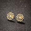 Casual Stainless Steel Tree of Life Earring for Women Lotus Grass Ear Jewelry Girls Delicate Flower Earrings Gifts Accessories