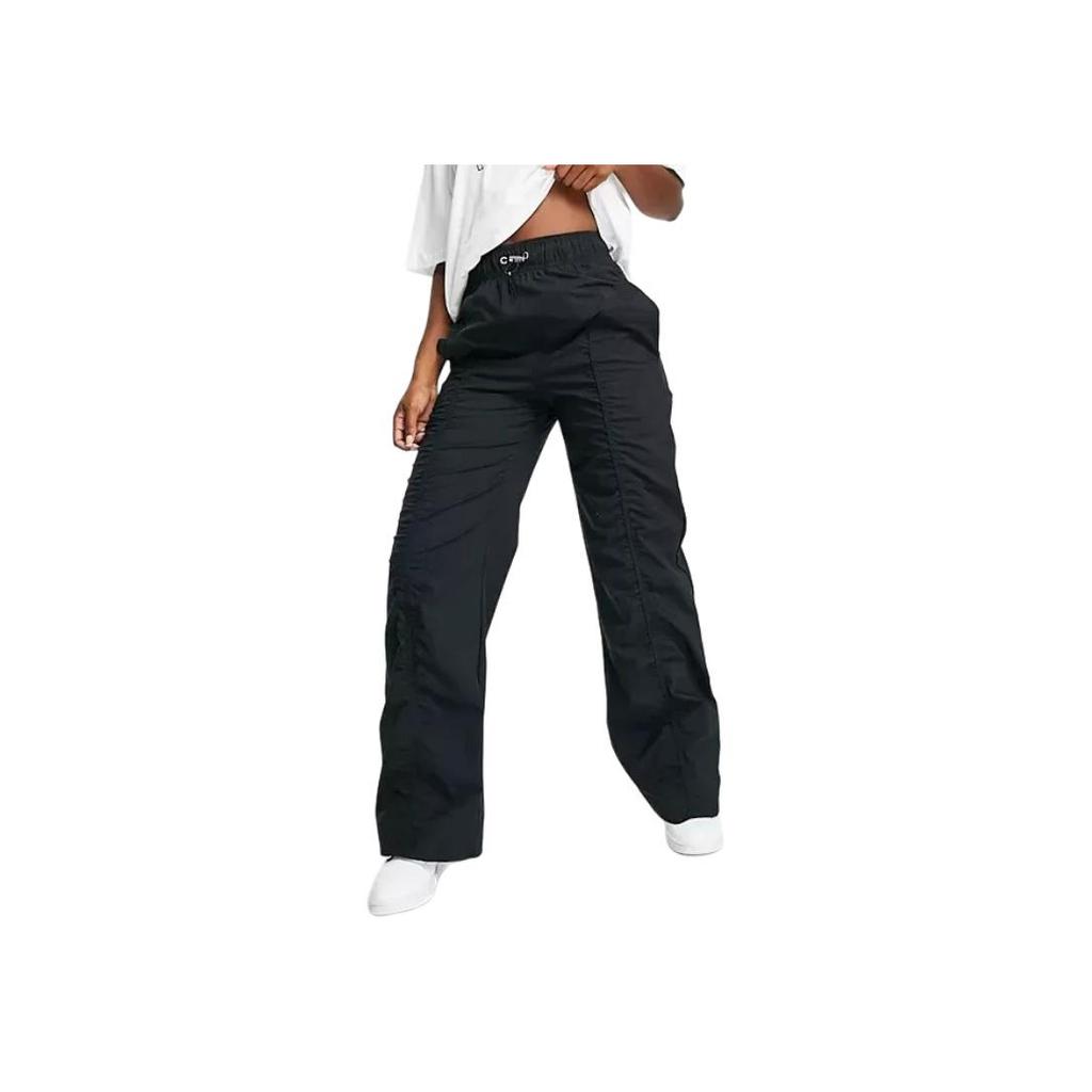 Nike Solid Color Mid-Rise Drawstring Loose Casual Pants Women Bottoms Black DV8218-010