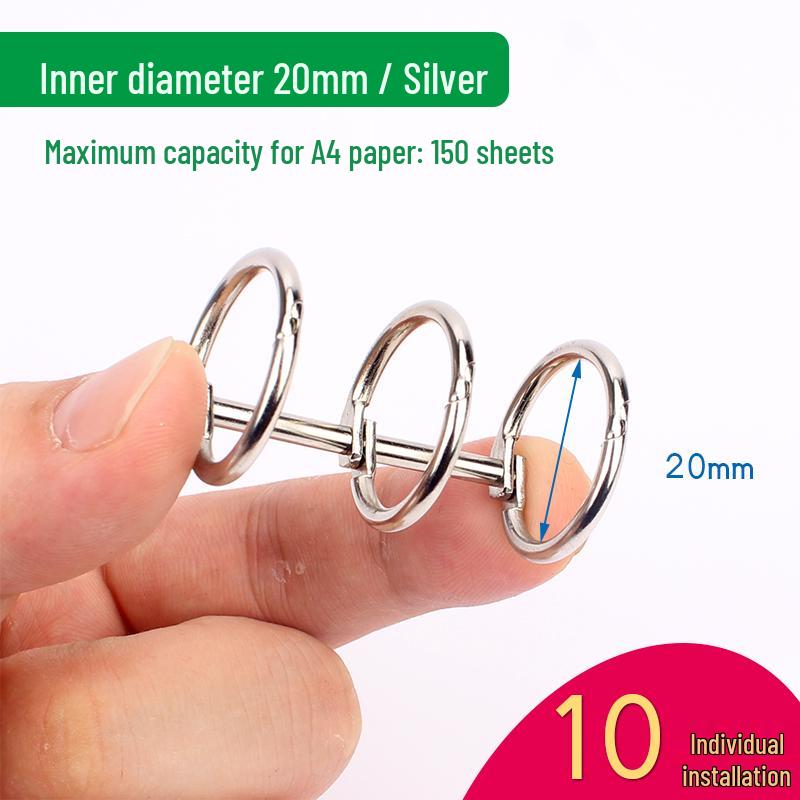 Six-Hole Metal Binder Rings - Multi-Hole Loose Leaf Binding Clip