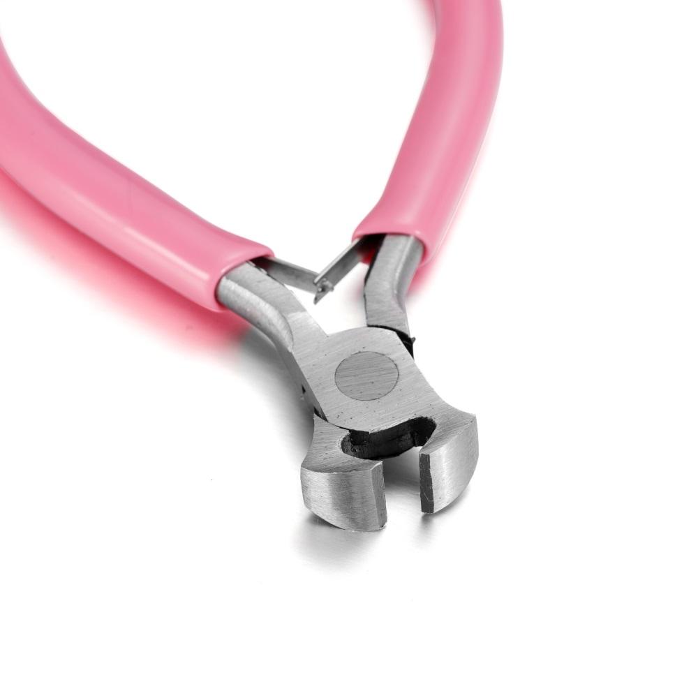 6 Style Pink Pliers Jewelry Making Tool Kits Mix Needle Spoon Tool Round Nose Plier Side Tweezers for Make DIY
