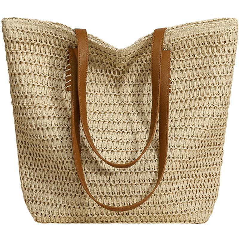 Woven Bag Straw Bag Women'S Bag Versatile Large Capacity Shoulder Portable Commuter Tote Bag