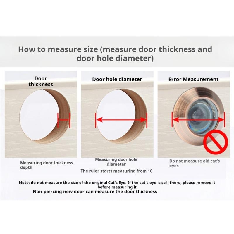 200 Degree Wide Angles Door Viewers Security Door Eye Viewer Peephole Door Hardware for Better Home Security Enduring