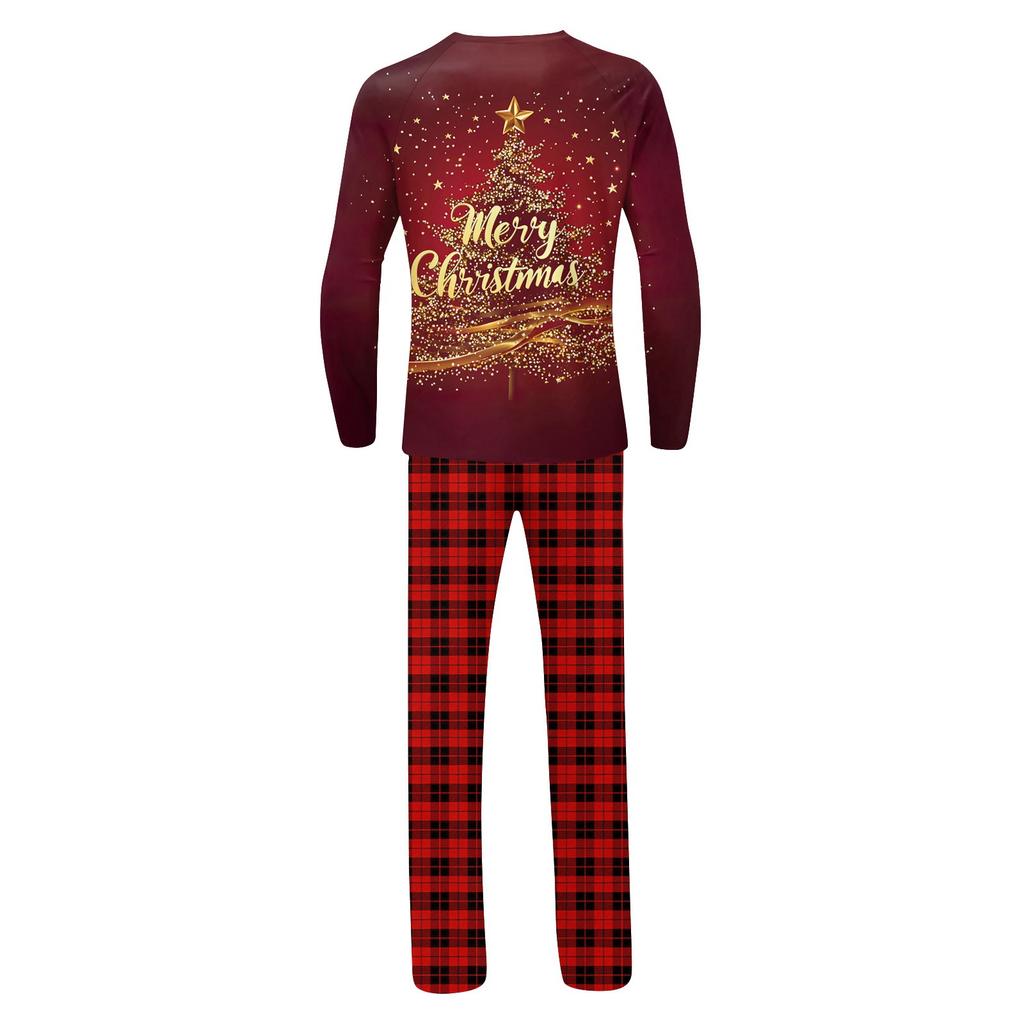 Christmas Prints Family Matching Long Sleeve Tops+Pants Set Family Matching Sets