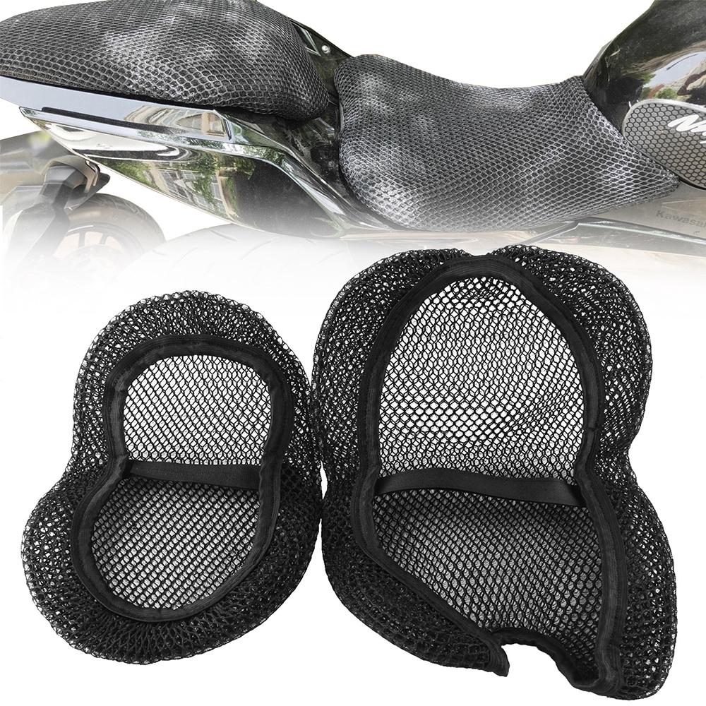 2PCS Motorcycle 3D Mesh Fabric Seat Cover Cushion Protector Breathable For Kawasaki Z400/Ninja 400 Z900 Z900 ABS