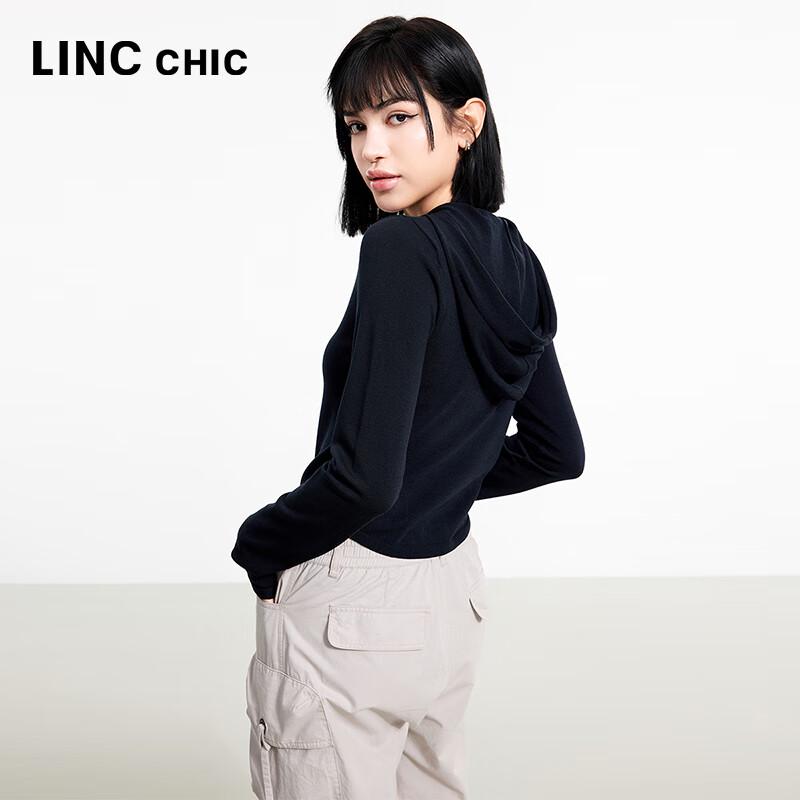 Jin Yujie Women's 2025 Summer Hooded Slim-Fit Knitted Cardigan