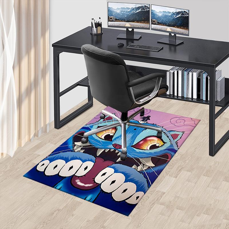 1pc Anime Cat with Crow Chair Mat - Office Desk Pad, Anti-Slip Carpet for Home Decor, Suitable for All Seasons, Perfect Gift for Anime Lovers.O099