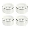 4Pcs Beadlock Wheel Rim Offset ‑8.9mm Metal Deep Dish Hub Wheel Rims for Axial SCX10 90046 1.9 Inch White