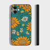 Sunflower Flower Sea Phone Case For IPhone 17 Air 16 15 14 13 Pro Max 11 12 Black Silicone Cover