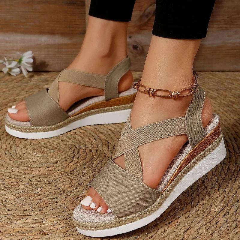 Woman Sandals Wedges Platform Sandals Summer New Open Toe Sandals for Women Outdoor Leisure Beach Sandal Sandalias Mujer