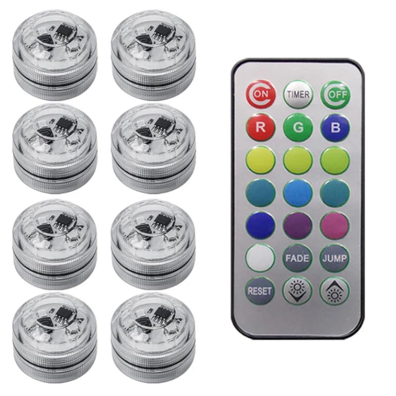 LED Wireless Bonding LED Car Interior Environmental Light Remote Control Decoration Car Roof Foot Atmosphere Light Rolor Battery