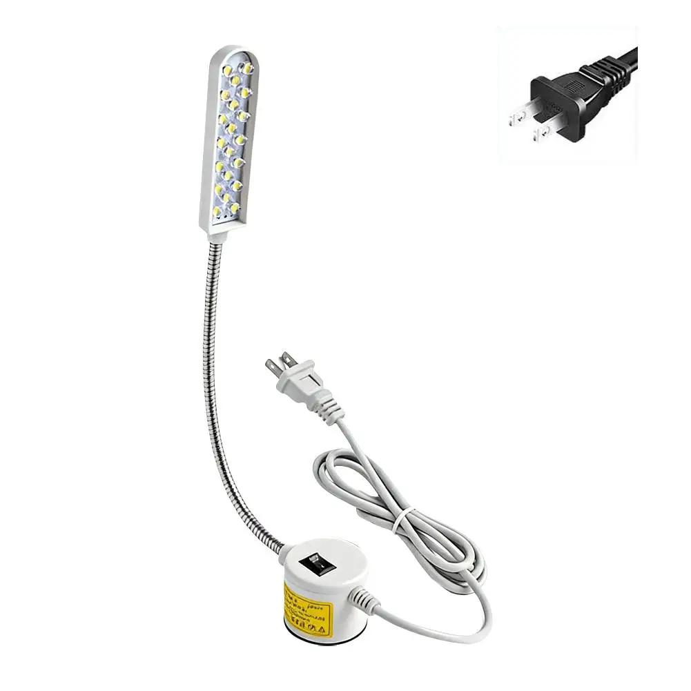 Sewing Machine Light Dimmable LED Work Lamp With 360° Accessories Light Anti-Scratch Base Gooseneck Crafts Bright Eye-Prote T8R0