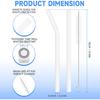 8 Pcs Glass Straws Shatter Resistant, 6” Short Glass Reble Drinking Straws with 2 Cleaning Brush, Including 4 Straight and 4 Bent Reble Straw Short