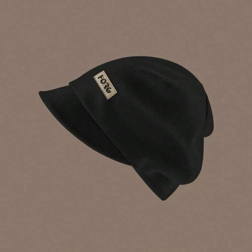 

1pc Minimalist Solid Color Warm Beanie Hat,Unisex Pattern Sewn Label Knit,Suitable for Outdoor Activities,Street Wear,Daily Use One Size чорний