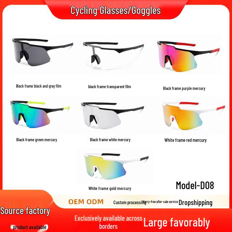Women's Windproof UV Protection Cycling Sunglasses with Large White Transparent Frame