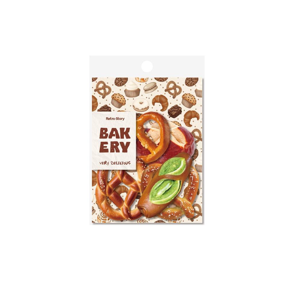 RetroStory Bakery Stickers: Realistic Food Themed Journal Decoration Pack