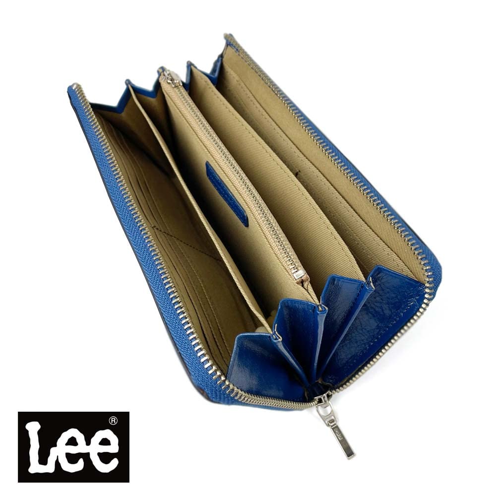 Lee Colors Premium Italian Leather Round Zipper Long Wallet [8 Available] (0520232a) (Red)