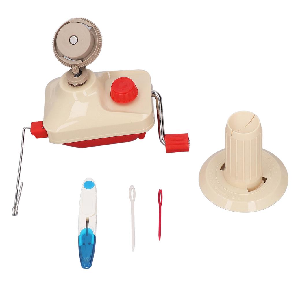 Yarn Winder with Yarn Scissors 2 Plastic Needle Adjustable Desk Clip Low Noise Easy Installation
