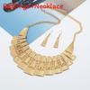 Vintage Artistic Alloy Necklace And Earring Set Casual Wear Accessories Clothing