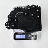 Black Handmade Beads Car Bone Line U-Shaped Embroidery Front Neck Cloth Sticker Clothing Dress Performance Costume Decorative Cloth Sticker