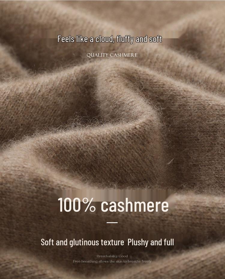 Women's 100% Pure Cashmere V-neck Sweater, Autumn Winter Long Sleeve Knit Pullover Top