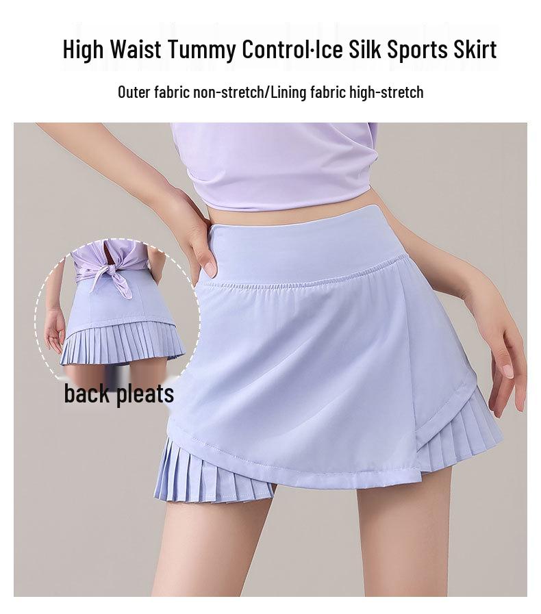 Women's Summer 2024 Quick-Dry Activewear Set for Running, Badminton, Tennis, Yoga - Skirt and Top in Petite Sizes